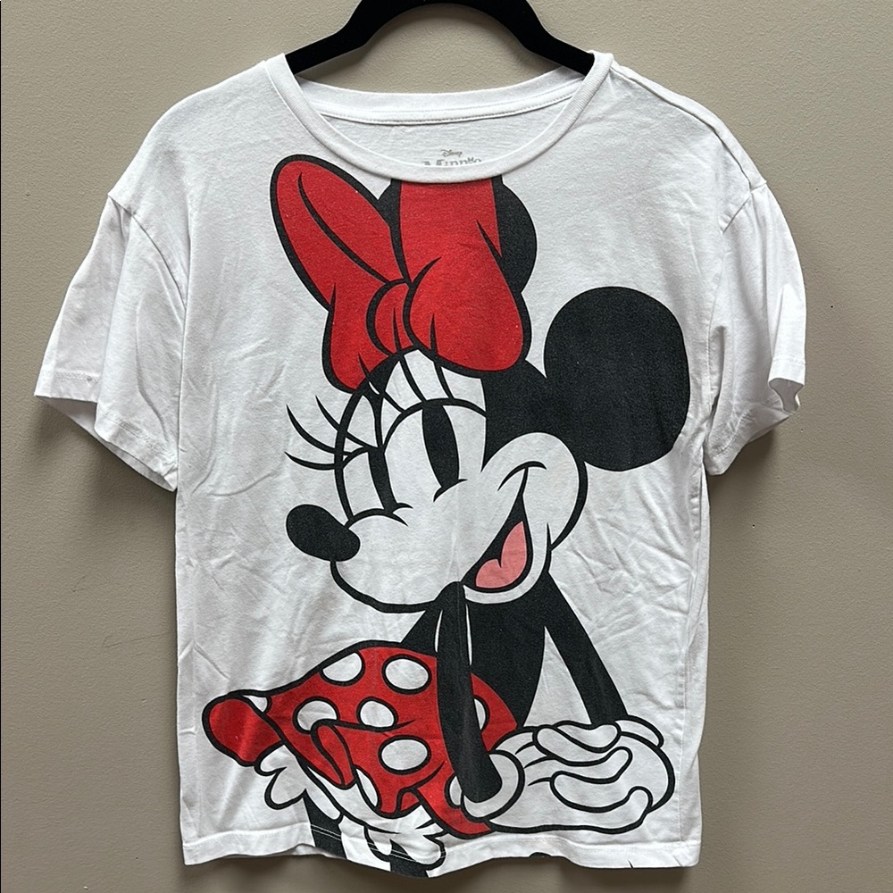 Disney Red and White Minnie Mouse Short Sleeve Tee
